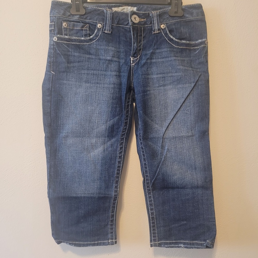 Aeropostale Capri Jeans Size 7/8 Medium‎ Wash Denim Casual